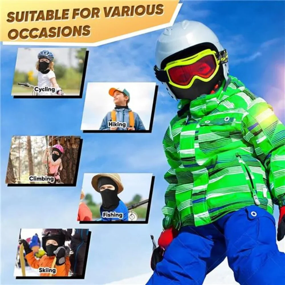 Kids Balaclava Ski Mask Cold Weather Windproof Tactical Face Mask Winter